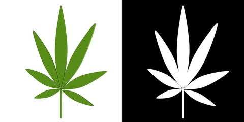 3D rendering illustration of a stylized weed symbol
