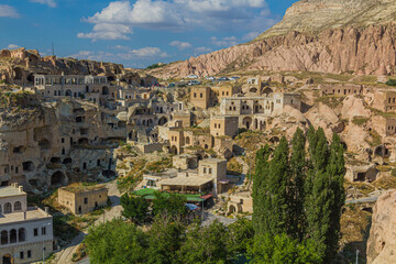 Fototapeta na wymiar View of Cavusin cave village in Cappadocia, Turkey