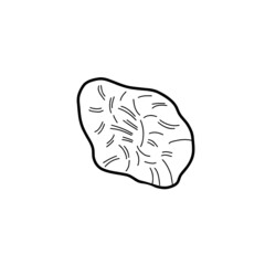 Stone or Pebble. Vector illustration in the style of a doodle