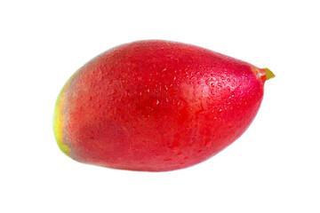Mango isolated on a white background. Ripe tropical fruits.