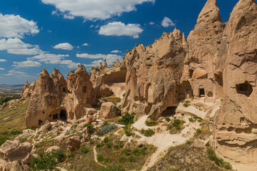 Cave houses in Zelve, Cappadocia, Turkey