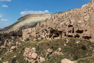Fototapeta premium Cave dwellings in Zelve, Cappadocia, Turkey