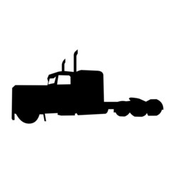 big truck silhouete
