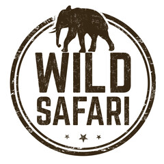 Wild safari grunge rubber stamp © Balint Radu