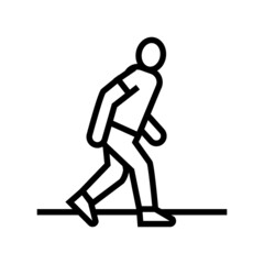 walk people line icon vector. walk people sign. isolated contour symbol black illustration