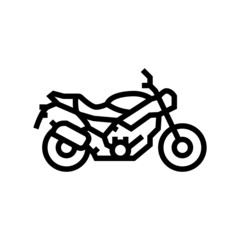 Fototapeta premium motorcycle transport line icon vector. motorcycle transport sign. isolated contour symbol black illustration