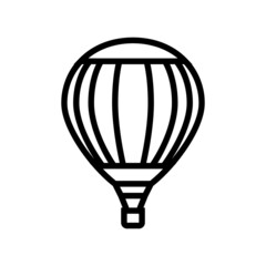 balloon air transport line icon vector. balloon air transport sign. isolated contour symbol black illustration