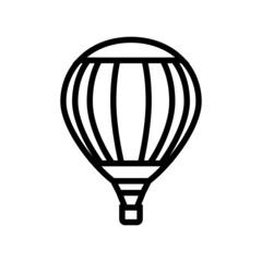 balloon air transport line icon vector. balloon air transport sign. isolated contour symbol black illustration