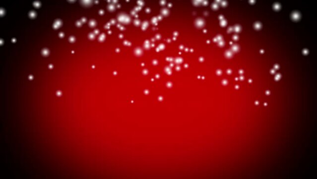 Winter Snow Animation Loop Christmas Background Red