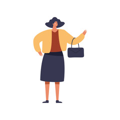 elegant busineswoman standing