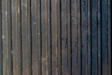 Vertical ribbed rusted grunge background