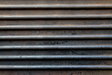 Horizontal ribbed rusted grunge background