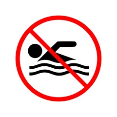 no swimming sign