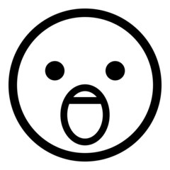 Fototapeta premium Smile Emoji Face Flat Icon Isolated On White Background