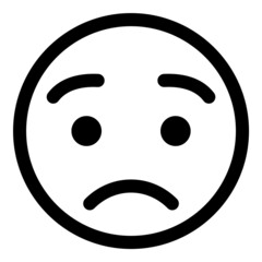 Smile Emoji Face Flat Icon Isolated On White Background