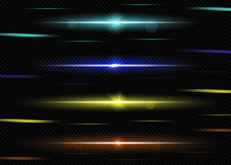 The stars are glare. Glowing isolated set of light effects, glare, explosion, sparkle, line, sparks and stars.