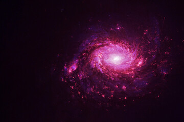 Fototapeta premium Bright, beautiful galaxy, in purple tones. Elements of this image were furnished by NASA