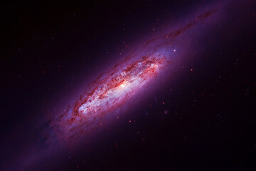 Bright, beautiful galaxy, in purple tones. Elements of this image were furnished by NASA
