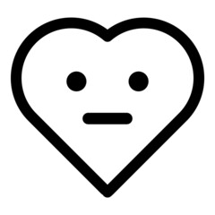 Heart Shape Emoji  Flat Icon Isolated On White Background