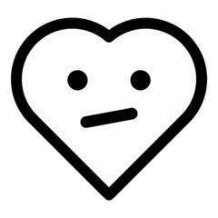 Heart Shape Emoji  Flat Icon Isolated On White Background