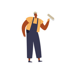 male painter with roll