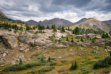 Dramatic landscape in the Hunter-Fryingpan Wilderness, Colorado