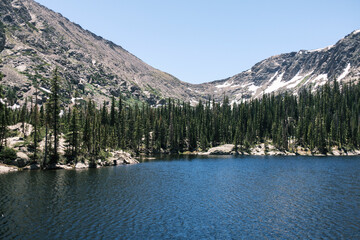 Sopris Lake in the Rocky Mountains, Colorado