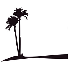 Vector Silhouette of a Palm Tree