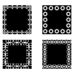 Set of 4 Elegant Frames for Graphic Design