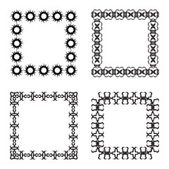 Set of 4 Elegant Frames for Graphic Design