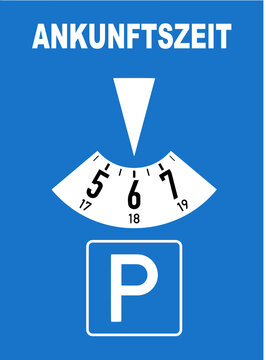 Parkscheibe deutsch f&uuml;r Auto/LKW/KFZ