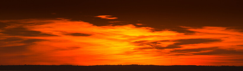 panaromic sunset in the sky dorset united kingdom 