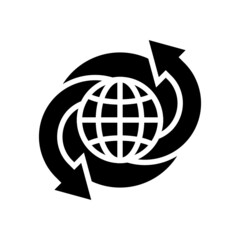 climate change glyph icon vector. climate change sign. isolated contour symbol black illustration