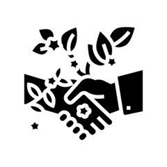 environmentally friendly glyph icon vector. environmentally friendly sign. isolated contour symbol black illustration