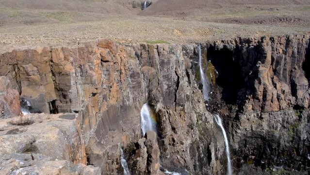 View on a waterfall at Putorana plateau