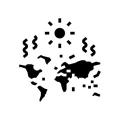 drought map glyph icon vector. drought map sign. isolated contour symbol black illustration