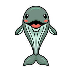 Cute little whale cartoon standing