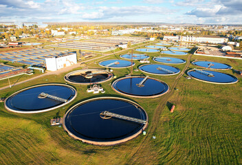 Sewage Treatment Plant. Wastewater Treatment Water Use. Filtration Effluent and Waste Water....