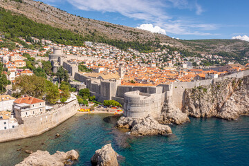Beautiful view on the famous city of Dubrovnik, Croatia.