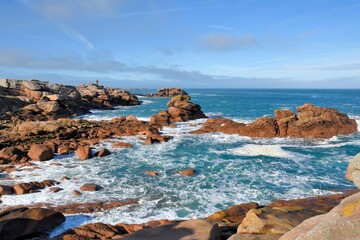 Seascape at Ploumanac'h in Brittany-France