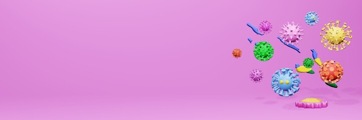 3d rendering of the spread of the covid 19 or corona virus in Solomon Island for displaying data on websites and social media