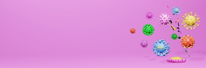 3d rendering of the spread of the covid 19 or corona virus in Vanuatu for displaying data on websites and social media