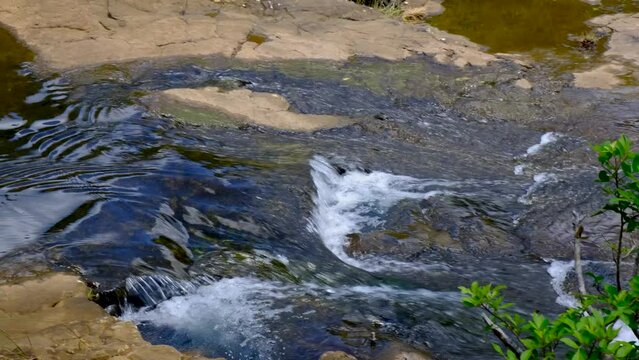 Small river at cascades in Mauritius