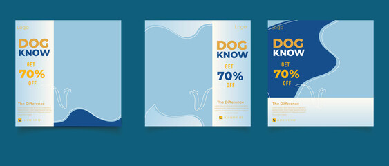 Banner template concept for pet shop