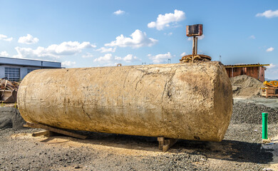 Old mineral oil tank