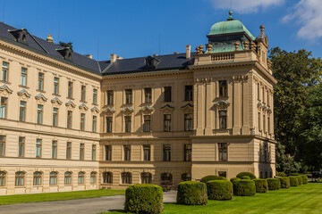 Fototapeta na wymiar Strakova akademie in Prague, seat of the Government of the Czech Republic