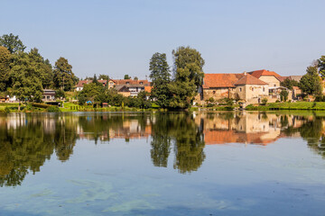 Fototapeta na wymiar View of Kamberk village, Czech Republic