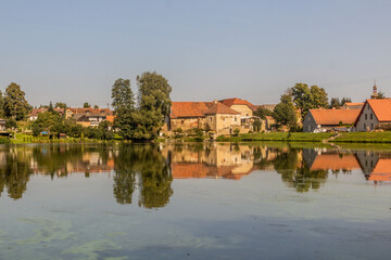 Naklejka na ściany i meble View of Kamberk village, Czech Republic