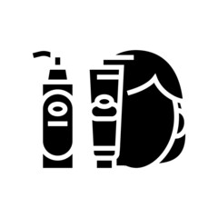 skin cosmetic glyph icon vector. skin cosmetic sign. isolated contour symbol black illustration