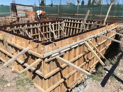 construction of a wooden house
